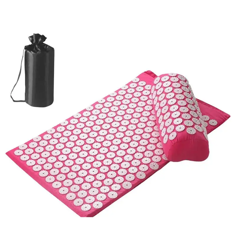 Foot Massage Mat Meditation Mat Massage Set With Pillow Massage Mat Set Mediation Accessories For Neck & Back Discomfort Muscle