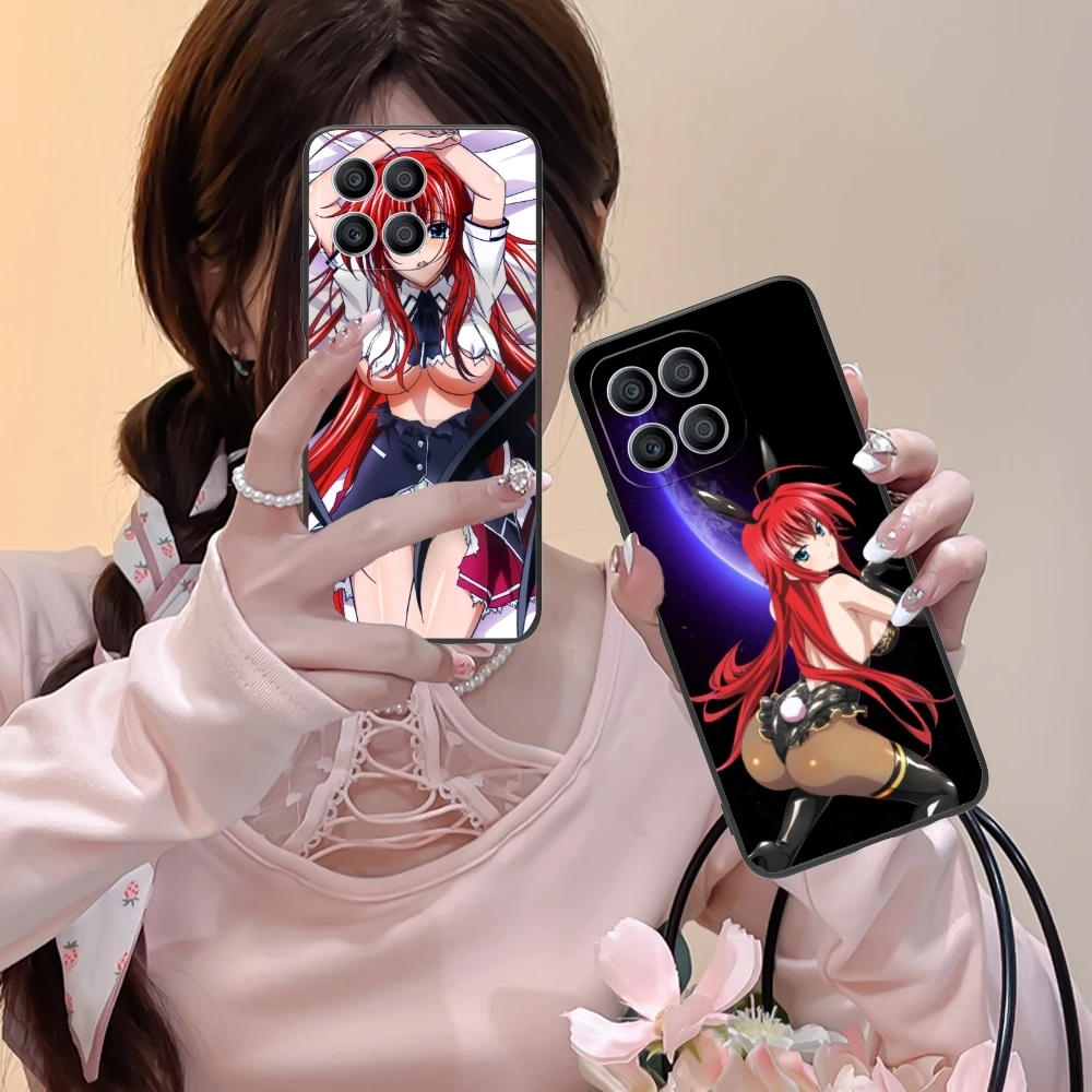 High School DXD Rias Mobile Phone Case for Huawei Honor 90 80 70 60 50 30 20 10 9 8 7 Pro S SE Lite 5G Black Phone Cover Shell