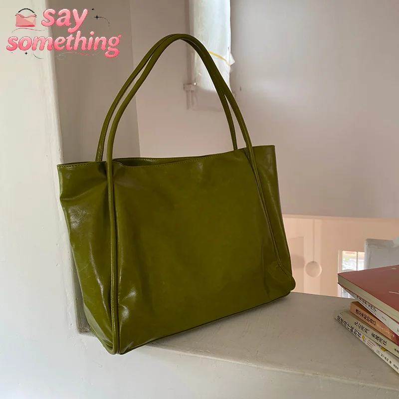 Luxury Bags Green - 여성용 휴대용 텍스처 토트백, 숄더/언더암백, 출퇴근