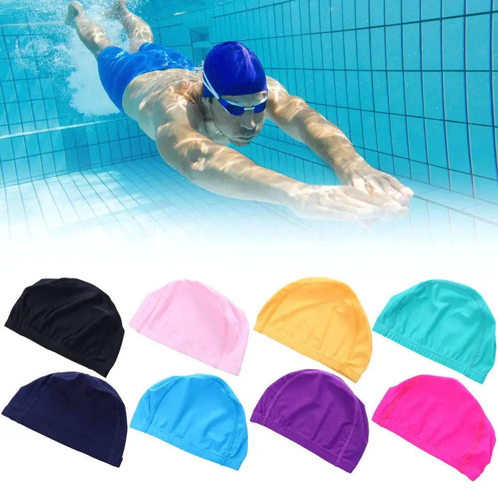 Women Swimming Cap Girl Long Hair Bathing Swimming Caps Hat Men ice silk Water Sport Elastic Nylon Turban Hair Protection