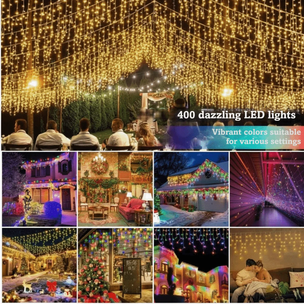 400 LEDs Icicle Lights Low Vol - Outdoor Lighting Low Voltage review and price