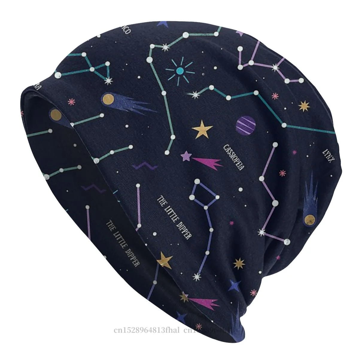

Осенне-Весенние шапки Space, тонкая шапка со звездами, шапочка, хипстерские шапочки, шапки, мужские и женские наушники