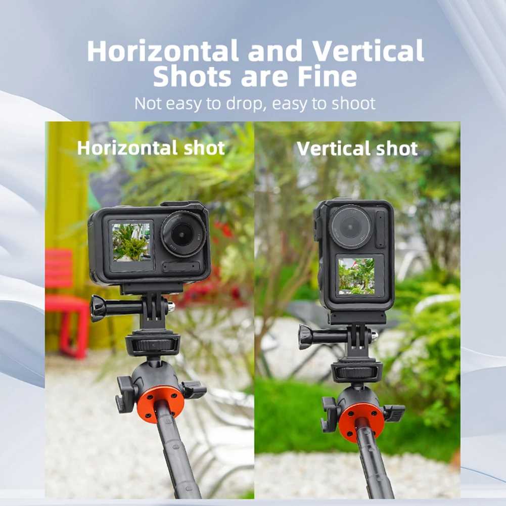 Câmera Magnetic Fork Adapter, Quick Release Adapter, Extension Mount Base para DJI Osmo Action 4 3