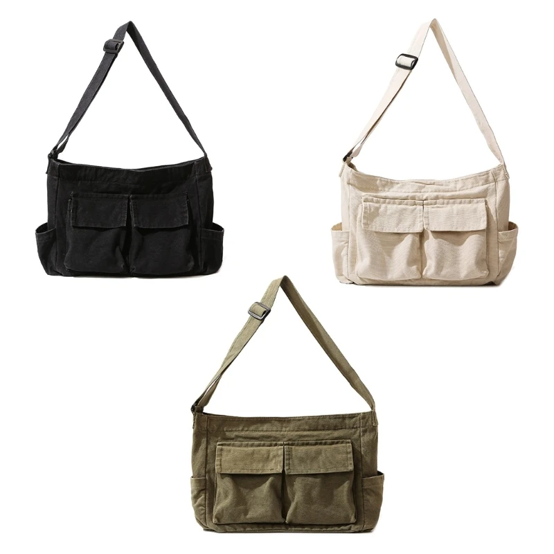 

Canvas Crossbody Bags Large Capacity Shoulder Bag School for Women Men