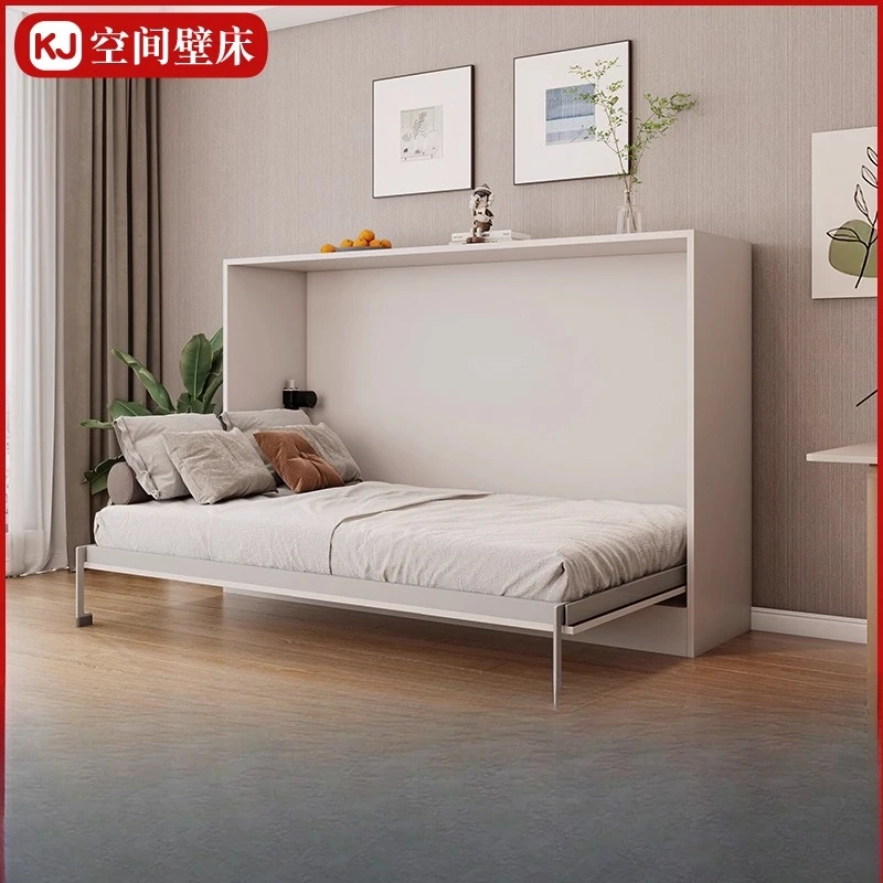

Electric lift folding bed Invisible Wardrobe Hidden Multifunctional wall Down turning bed Wardrobe Integrated side t