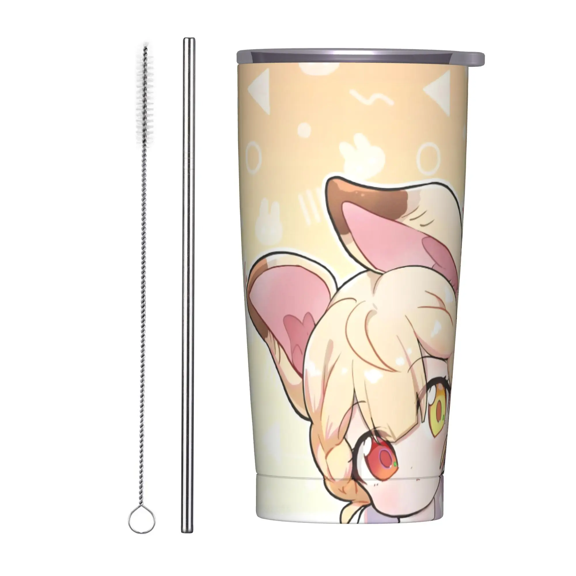 Trickcal C-Chibi Go Games Insulated Tumbler with Lid  Stainless Steel Coffee Mugs Office Home Car Bottle Cup 20oz