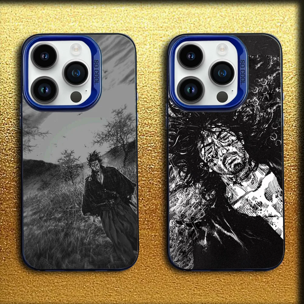 

Vagabond Miyamoto Musashi Phone Case For iPhone 16,15,14,13,12,11,Mini,Pro,MAX Blue Matte Silicone Cover