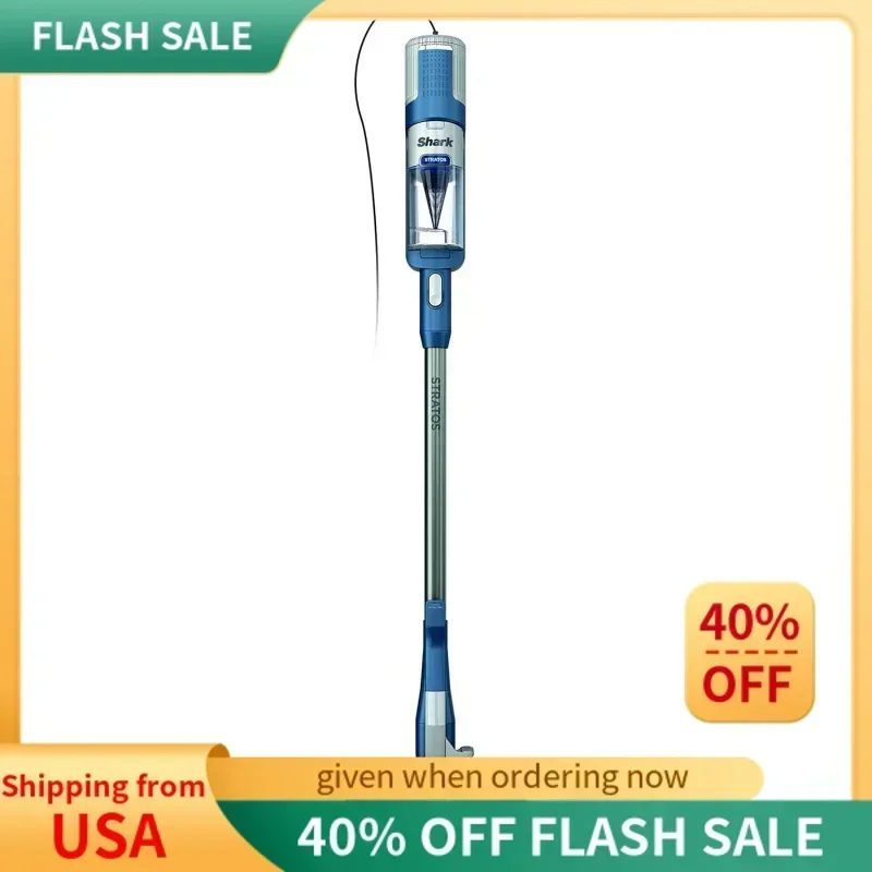 مكنسة كهربائية QWShark HZ3002 Stratos خفيفة الوزن مع DuoClean PowerFins HairPro، وفرشاة التنظيف الذاتي، ومحايدة للرائحة