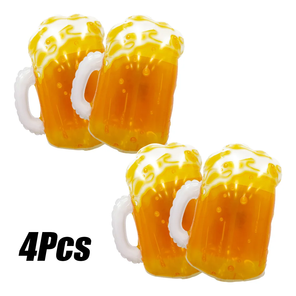 مجموعة كوب البيرة مكونة من 4 قطع، بالونات كوب البيرة، بالونات رقائق كوب البيرة، مناسبة لمهرجان أكتوبر، والحفلات ذات الطابع الشخصي، وبالونات تزيين تجمعات الأصدقاء #1