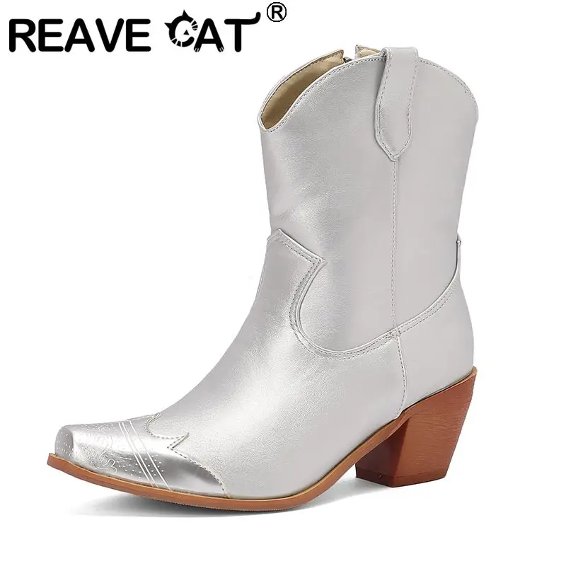 ORCHA LISA أحذية أنيقة عادية أنثى المرأة الغربية حذاء من الجلد جولة تو 6.5 سنتيمتر كتلة كعب حجم كبير 46-48 الترفيه اليومي