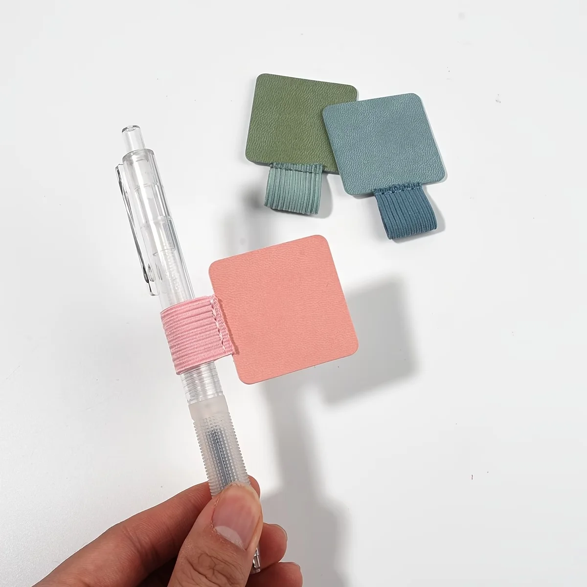 3 Pcs Creative Self‑Adhesive Notebook Pen Holder, Elastic Pen Sleeve, Self‑Adhesive Pen Clip, Holds Most‑Size Pens, for Notebook