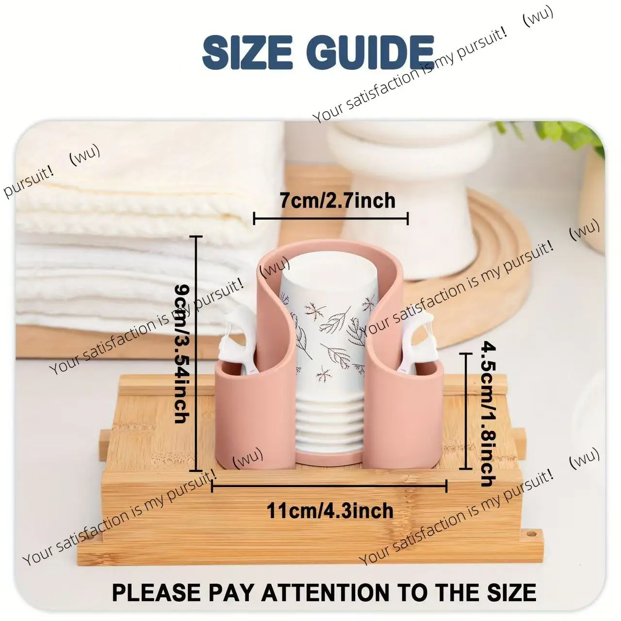 Soporte para almohadillas de algodón, dispensador de hilo Dental para tazas de baño, organizador de almacenamiento para almohadillas de algodón, vaso de papel, baño