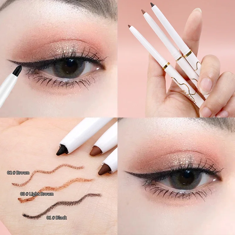 Colorful Eyeliner Gel Pencil Long-lasting Anti-oil Waterproof Lasting White Black Red Liquid Eyeliner Pen Women Eye Makeup Tools