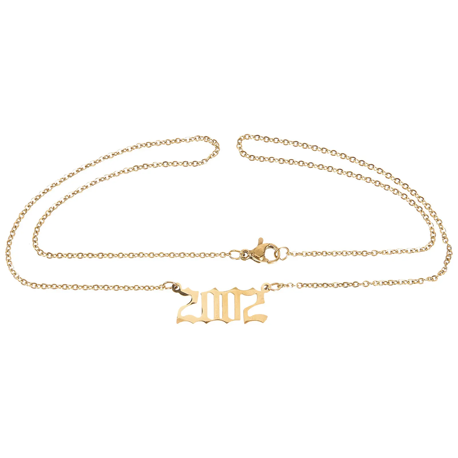 Stylish Digital Necklace Female Collarbone Chain Fine Detail Metal Pendant Neck Chain Ornament Modern Woman Jewelry