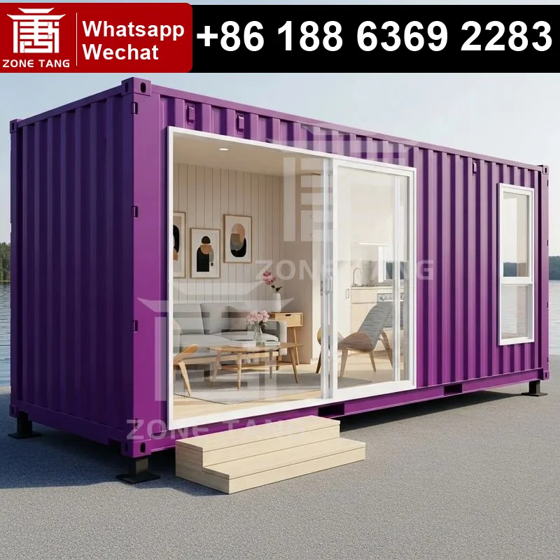 

Сборные кабины Контейнерные здания Сборные домики Плоский набор для дома Дома 20-футовый контейнерный дом Черный контейнер для доставки