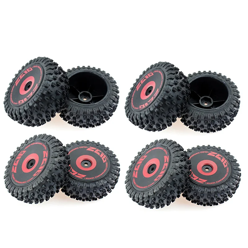 

A04F-8Pcs Front And Rear Tires Wheel Tyre For Wltoys 124016 1/12 RC Car Upgrade Parts Spare Accessories