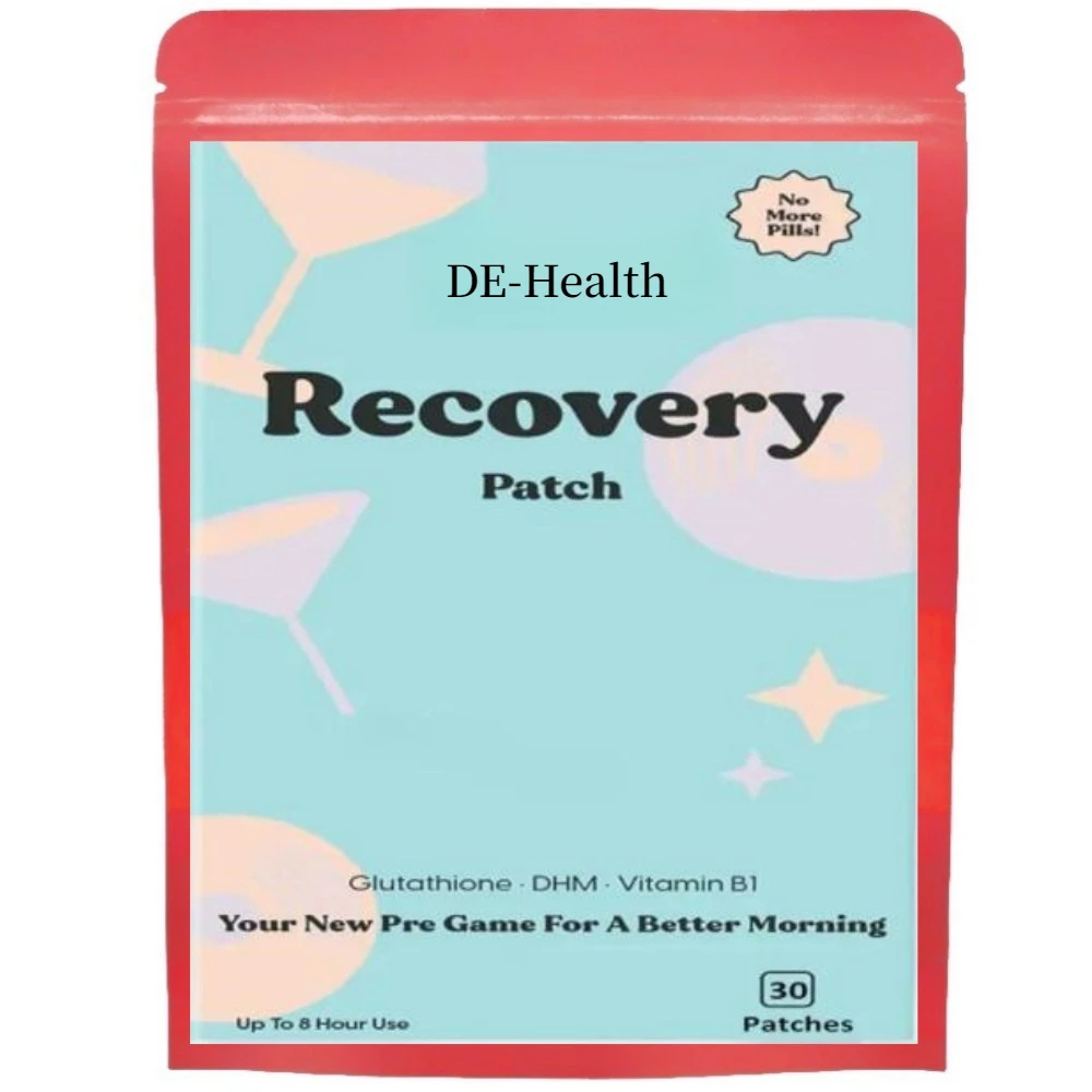 Recovery Transdermal Patches Supports Morning After with Vitamin B1, DHM, Glutathione 30 Patches One Month Supply