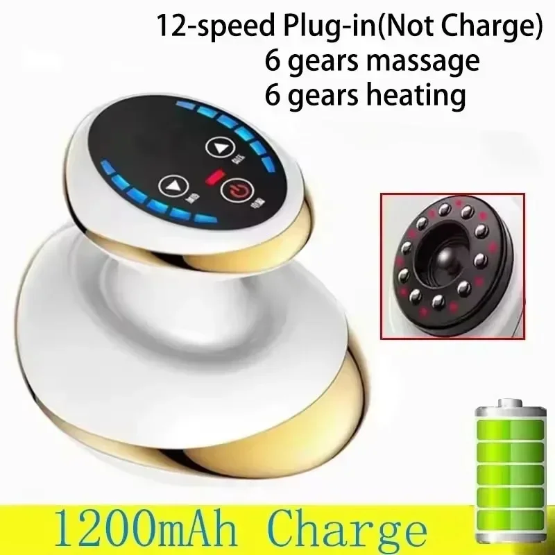 Anti Cellulite Massager Electric Scraping Massager with Suction Cup Rechargeable Home Fat Burner Relief Cupping Massager