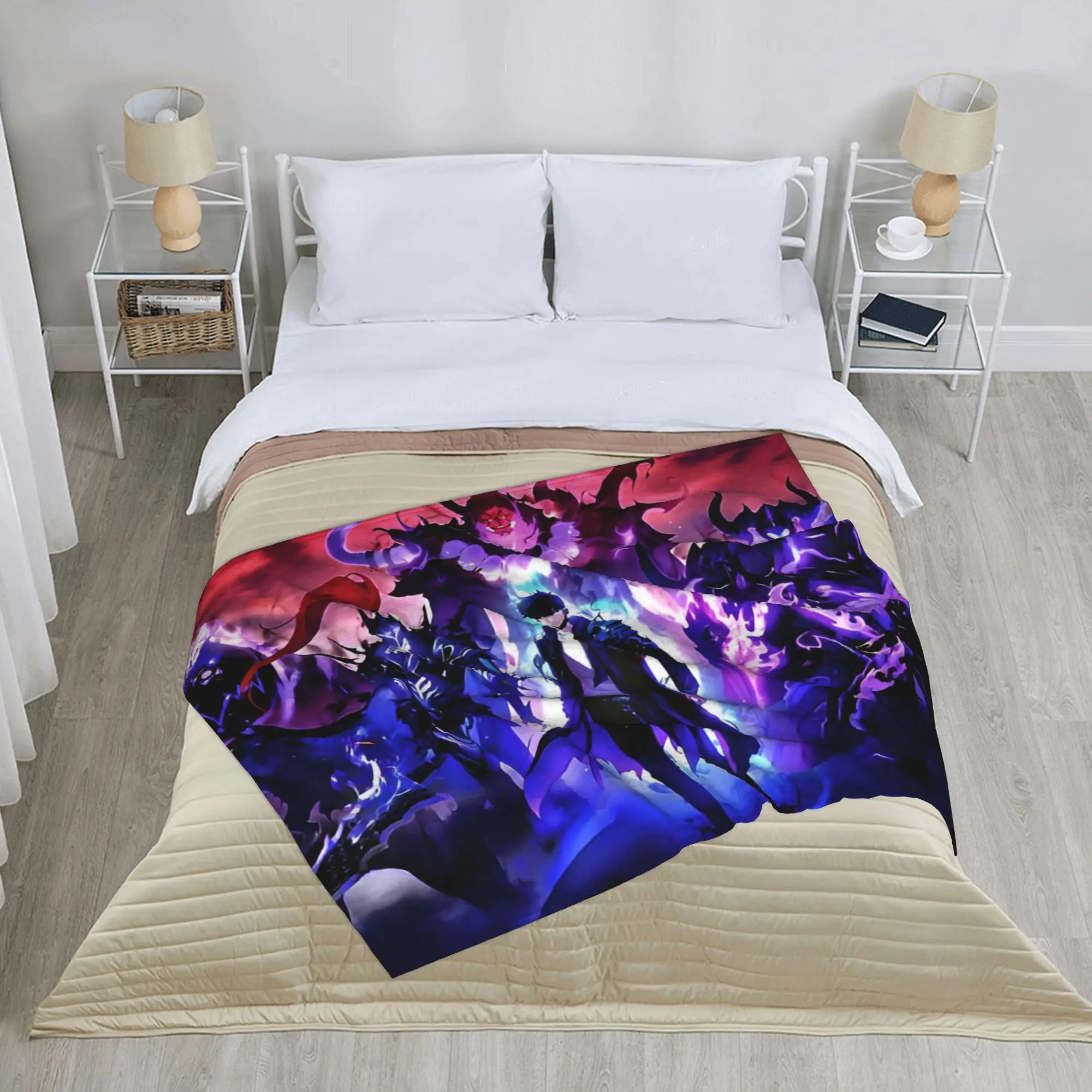Fotografia 5: S-Solo Anime L-Leveling Cobertor Multi-tamanho Super Macio e aconchegante Cobertores para sofá e cama