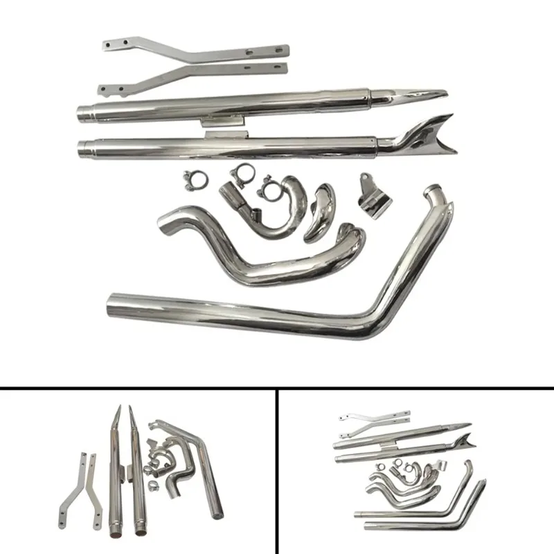 Factory Direct Wholesale Available -  Exhaust Pipe with Fishtail harpoon Design for Softtail Series with Large Springs