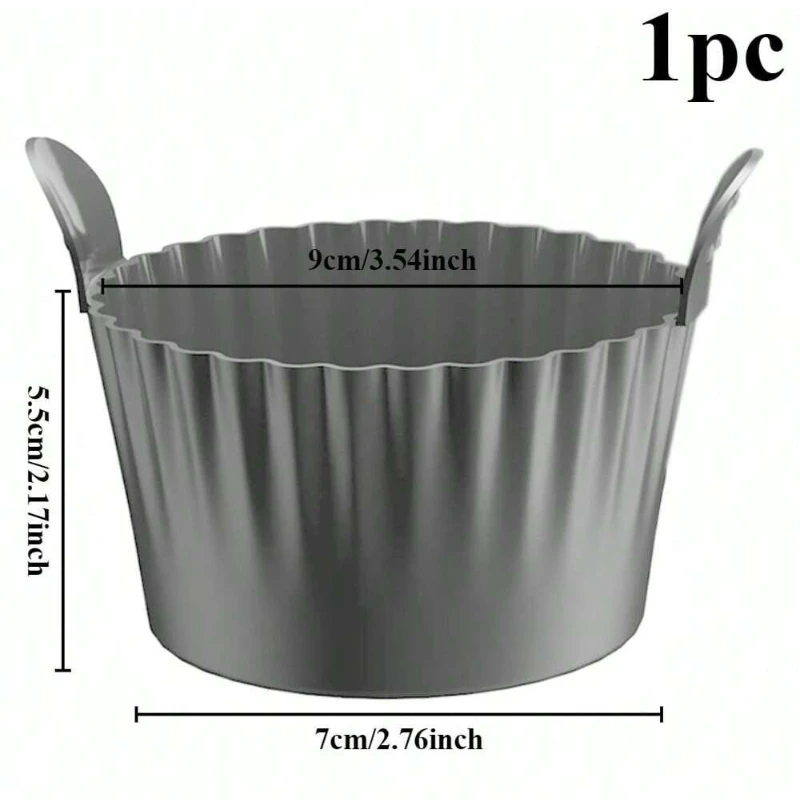 1/4 Stuks Siliconen Cupcake Mallen Non-stick Hittebestendige Bakvormpjes Voor Air Friteuse Ovens Air Friteuse Siliconen Mand Ei Poacher - afbeelding 1