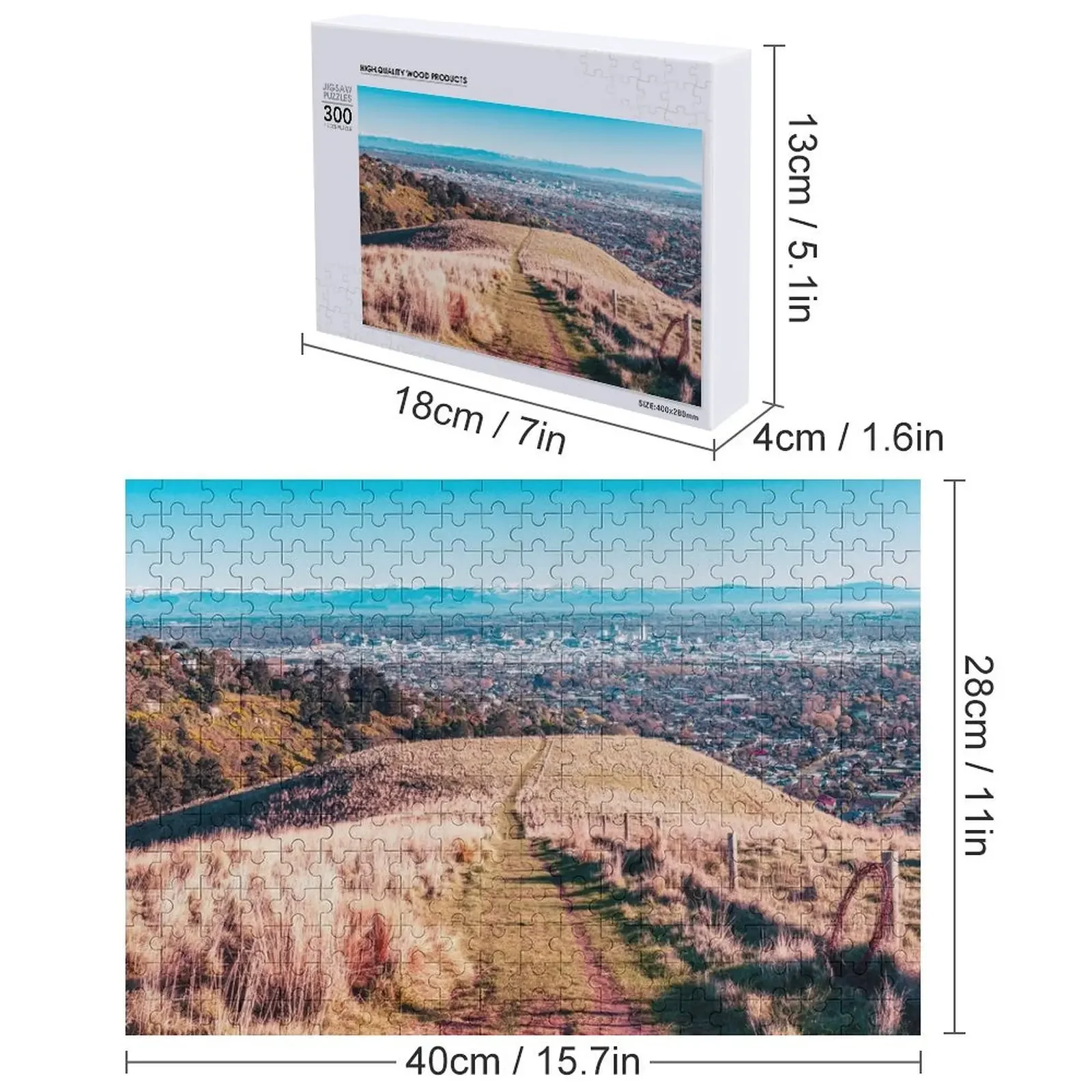 시티 랜드스케이프 뉴질랜드 직소 퍼즐 게임 어린이용 나무 이름 퍼즐