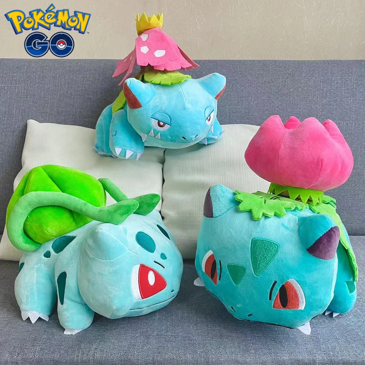 

25-30cmPokemon Plush Toy Stuffed Anime Soft Doll Cartoon Kawaii Bulbasaur Venusaur Ivysaur Sofa Pillow Gift for Kids Room Decor