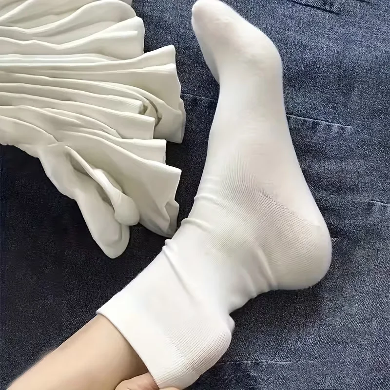 6 Paar weiße, knochenlose Damensocken mit multifunktionaler Mittelsohle, weich, hautfreundlich, weich, atmungsaktiv, geeignet für den täglichen Gebrauch – Detail 4
