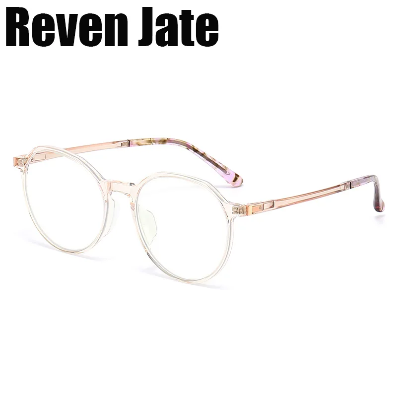 

Reven Jate 1108 Acetate Optical Glasses Frame Women Retro Vintage Round Eyeglasses Prescription Spectacles Myopia Eyewear