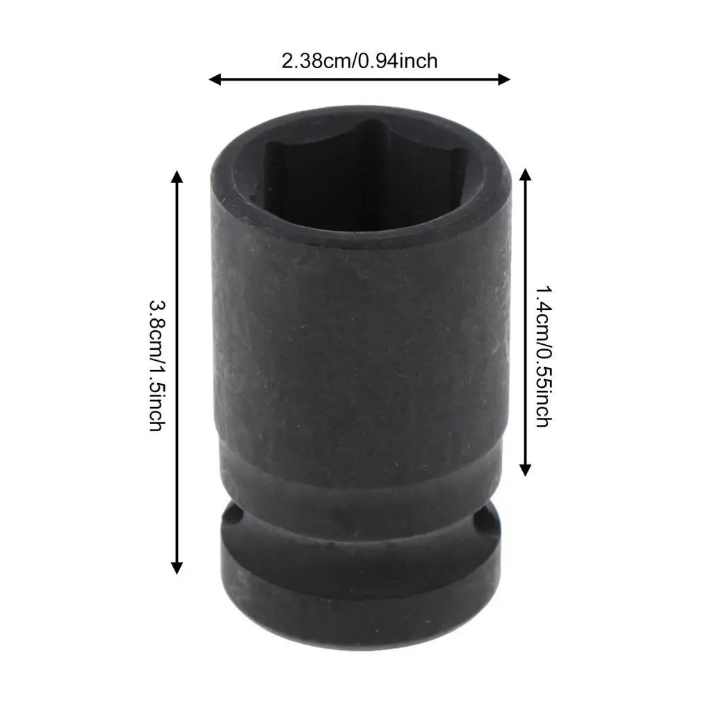 Chrome Molybdenum Steel Impact Socket Deep 6 Point Single Hexagon Sleeve for Home Garage Tools