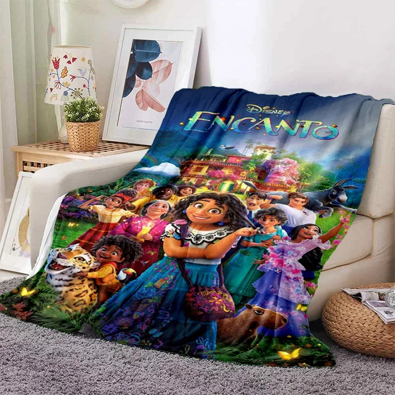 

Disney Encanto Blanket Fashion Cartoon Monster Flannel Fluffy Fleece Throw Blanket Children and Adult Sofa Travel Camping