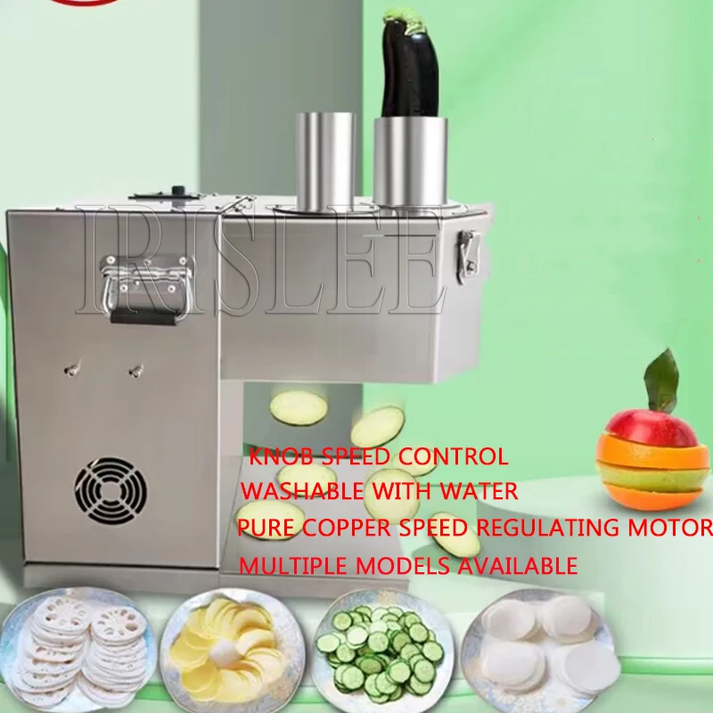 220V Vegetable Cutting Machine Electric Potato Carrot Slicer Commercial Vegetable Fruit Cutter Slicing Machine