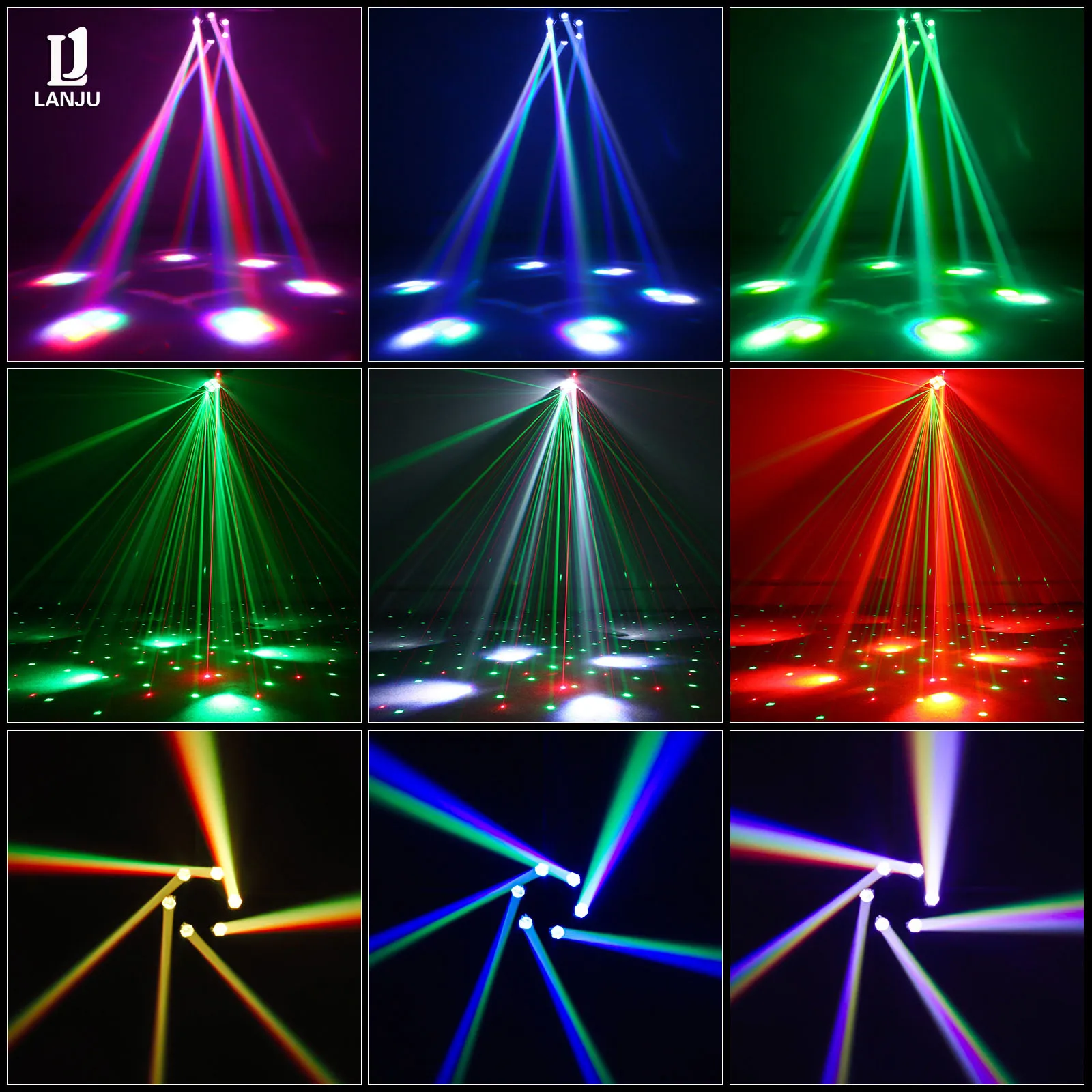 150W LED Moving Head Beam Light RGBW Strobe Laser Lamp Audience Stage Lights DMX Controller For Disco Dj Christmas Party Lights