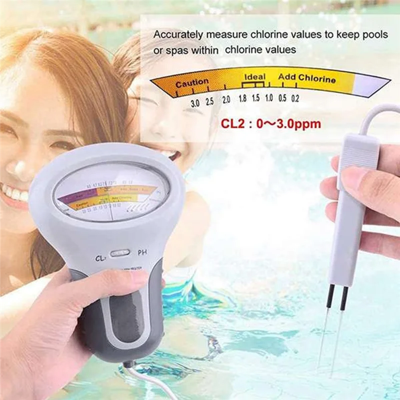 PC102 2-In-1 PHคลอรีนMeter Testerคลอรีนการทดสอบคุณภาพน้ําอุปกรณ์CL2 วัดเครื่องมือเย็บผ้าสําหรับสระว่ายน้ําAquarium