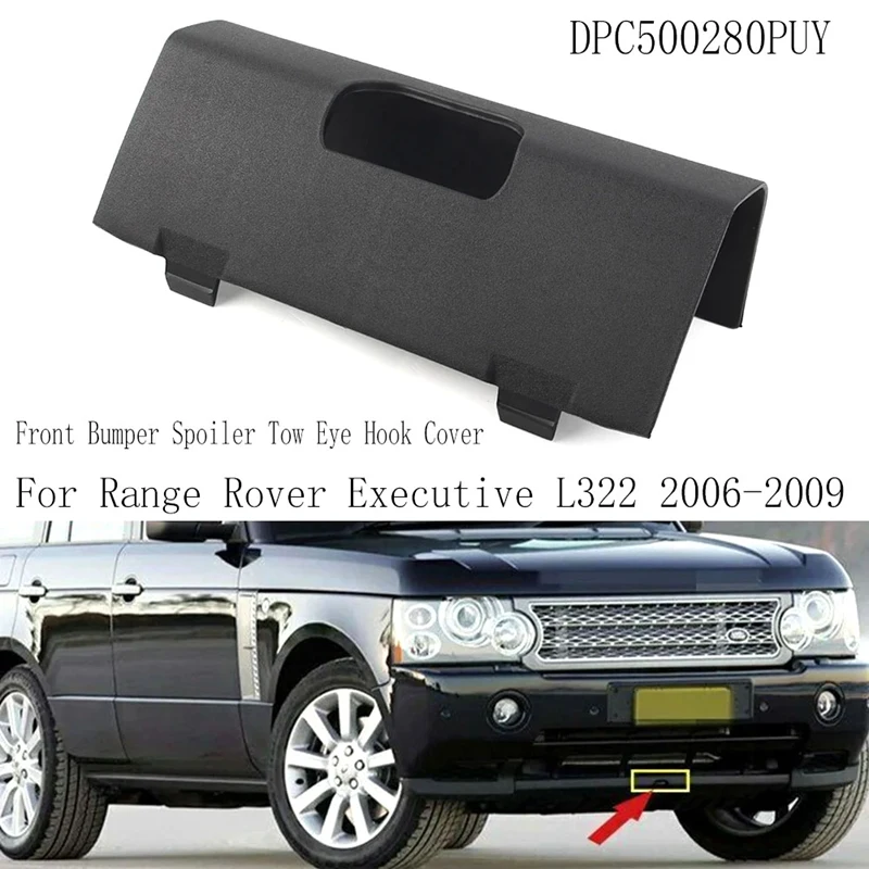 Front Bumper Spoiler Tow Eye Hook Cover Parts Component For Range Rover Executive L322 2006-2009 DPC500280PUY