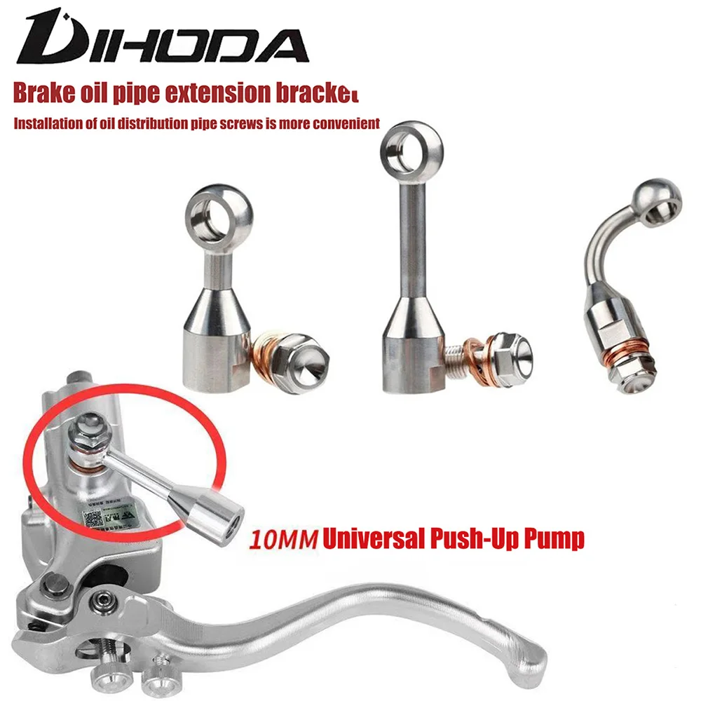 For Honda Yamaha Kawasaki Motorcycle Dirt Bike Brake Oil Hose Extension Bracket Joint Universal M10Brake Hose For RCS Spare Part