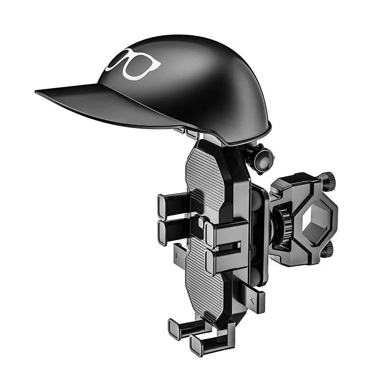 Shockproof Motorcycle Riding Mobile Phone Holder With Umbrella Eight Claw Lock Fixed Bracket for 4.7-7.4 inch Smartphone