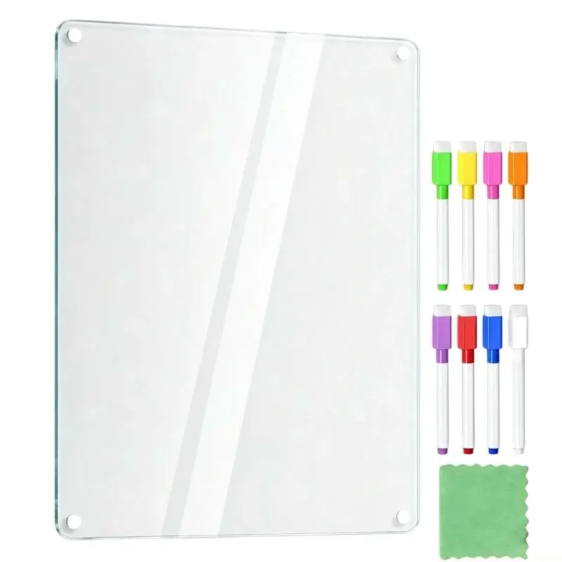 QX2E Fridge Planner Acrylic Whiteboard for Weekly Family Reminders Use