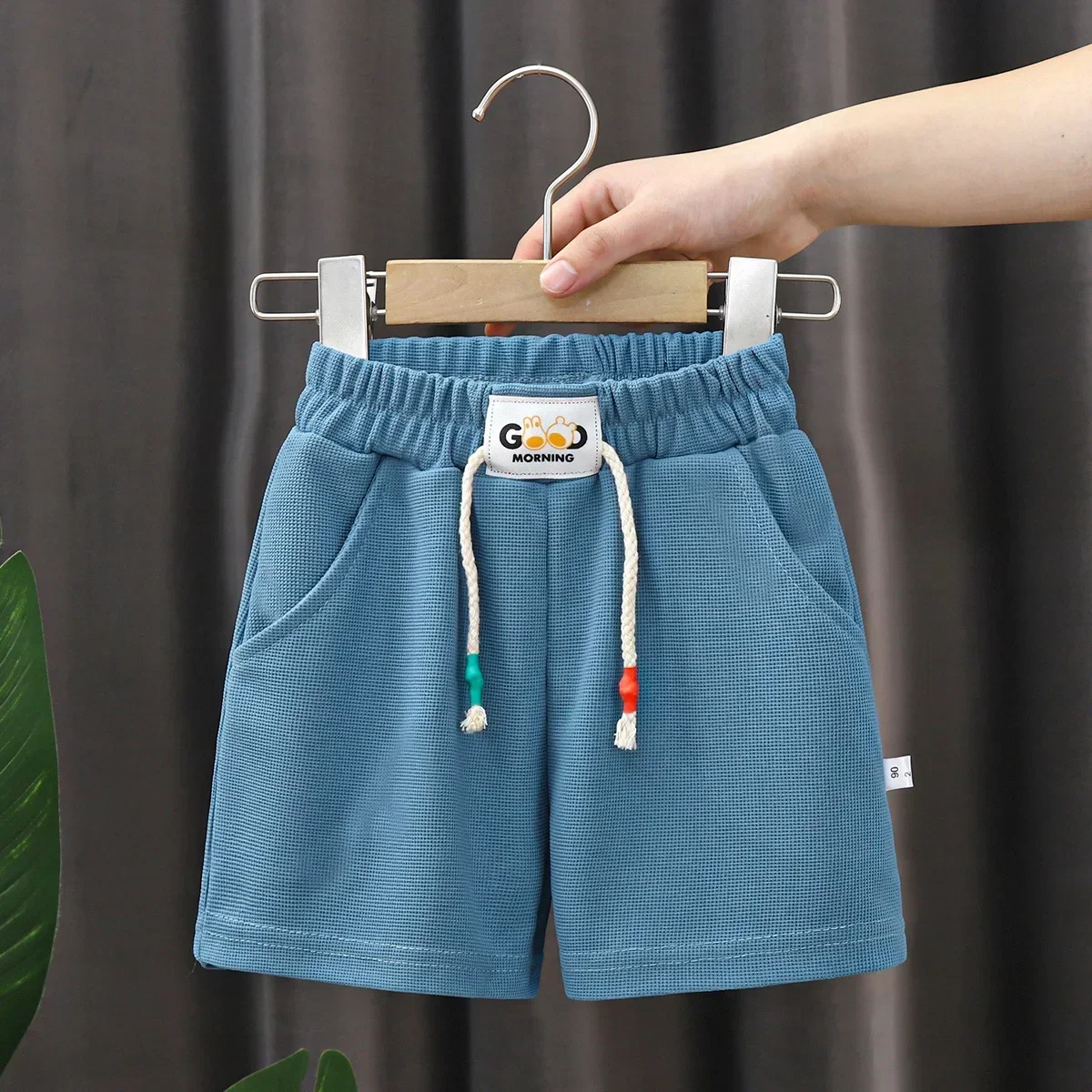 Pantalones cortos de verano para niños, Shorts de playa de Color caramelo, informales, con cintura elástica, ropa deportiva, prendas de vestir