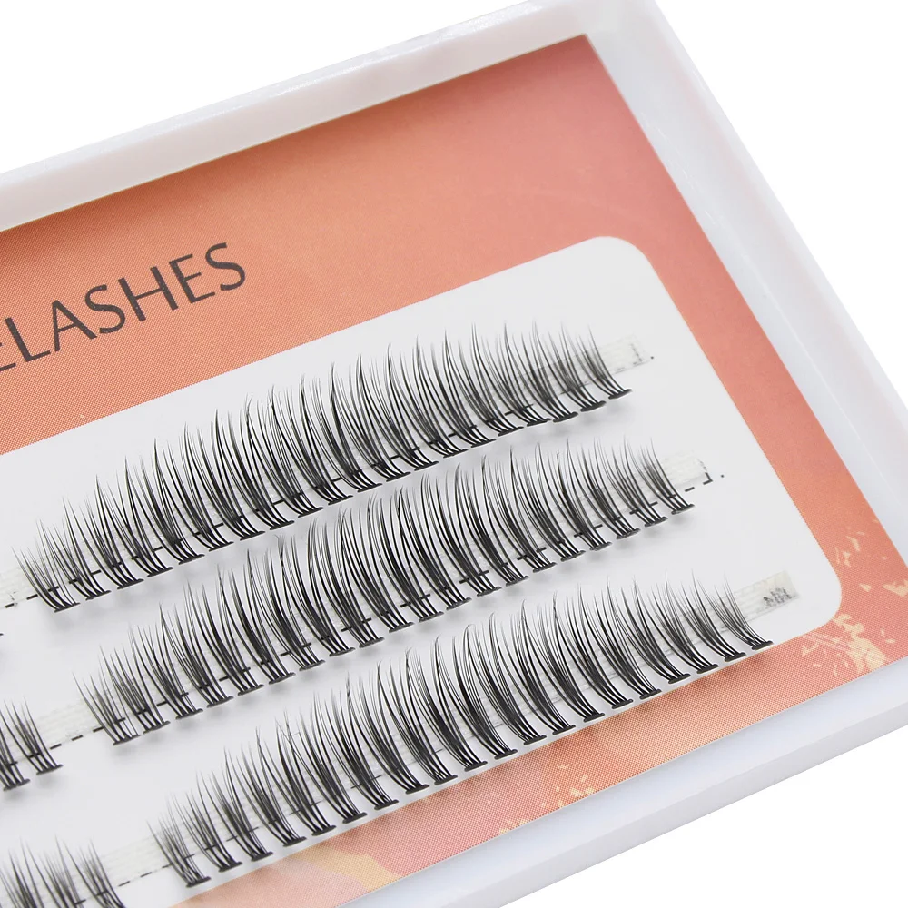 Premium Mix Length 6-10mm Faux Eyelash  Extension Natural 3D Russian Volume Faux Eyelashes Individual Lashes Makeup Cilia