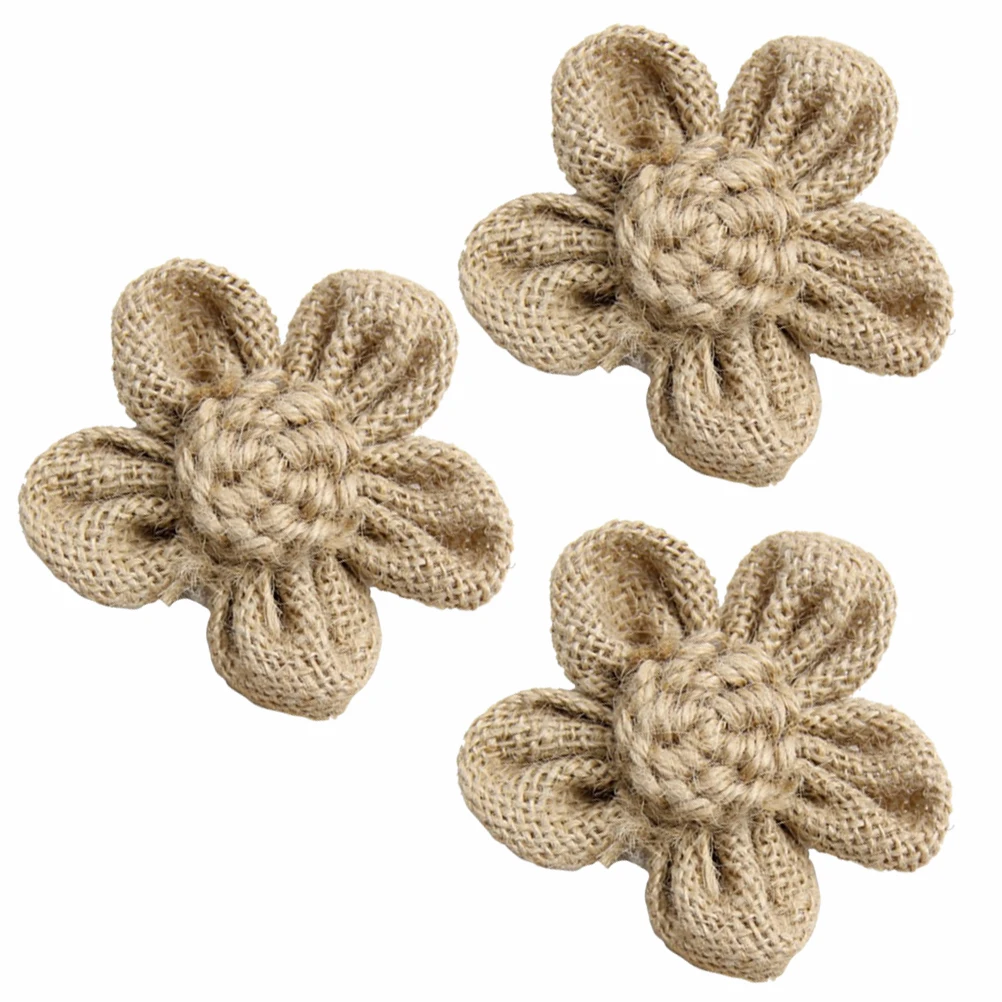 

10pcs Lace Rose Diy Making Decoration Flowers Vintage Burlap Decorations for Wedding Party Rustic Bridal DIY House Gifts