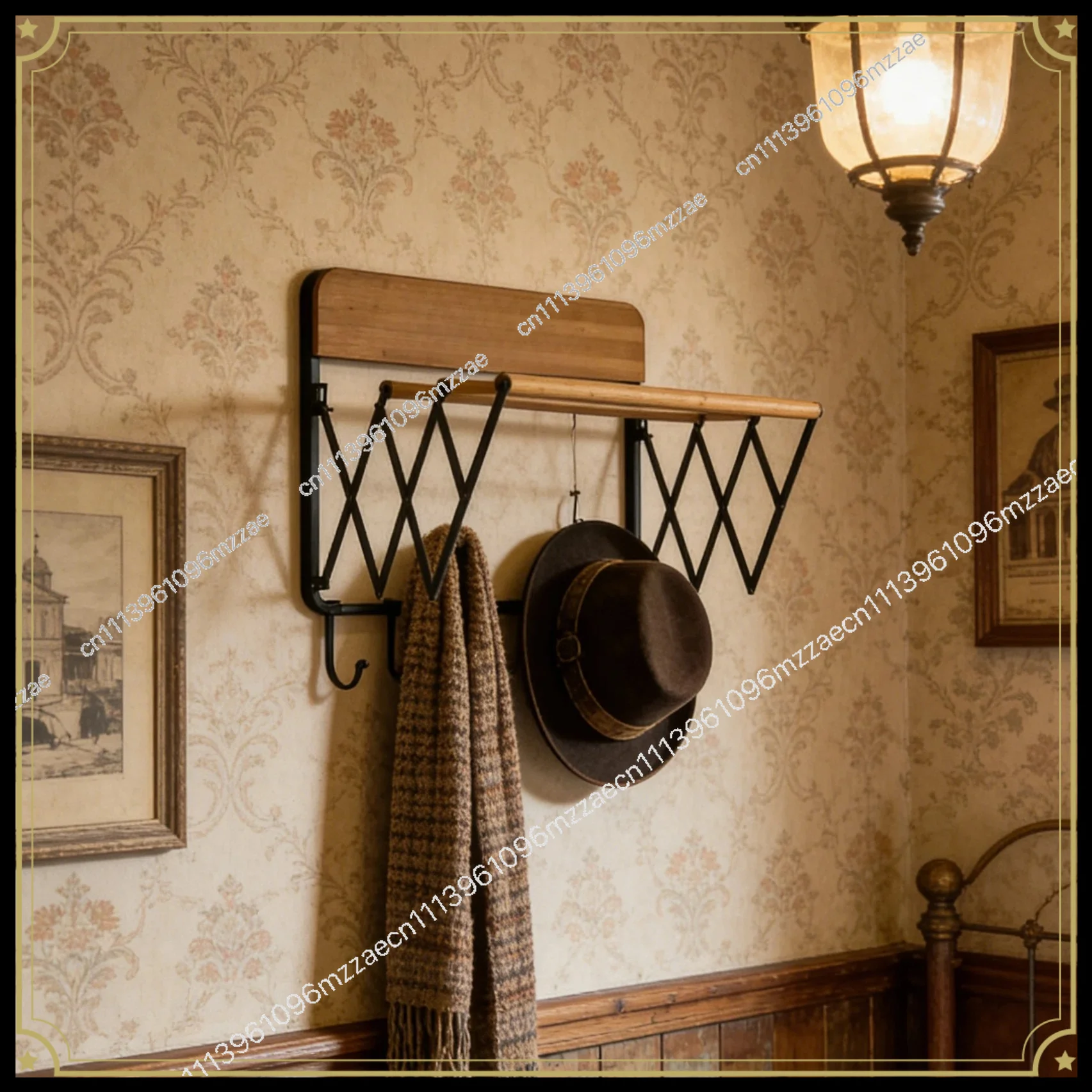 Vintage Combination Balcony Garden Drying Rack Bathroom Towel Rack Storage Laundry Decorations