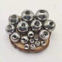 1pcs M2 M3 M4 M5 M6 M8 M10 M12 Thread Half Hole Metric Stainless Steel Drilling Balls Female Thread Blind Hole Smooth Ball Bead