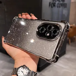 Shockproof Phone Case For Honor 200 Case Silicone Glitter Cover For Honor 200 pro X9 90 Lite 50 SE 70 X60i Bling Case Honor200