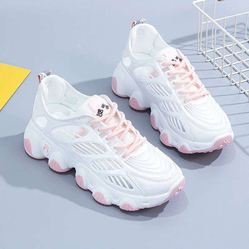 New Women Sport Shoes Sneakers Woman All-match Air Mesh Fashion Sneakers Platform Shoes Breathable Running Ladies Casual Loafers