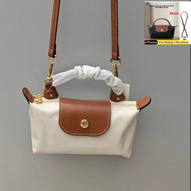 Roti Pangsit Nilon Mini Tidak Berlubang, Tas Bahu Wanita, Multifungsi, Roti Bahu, Musim Semi dan Musim Gugur