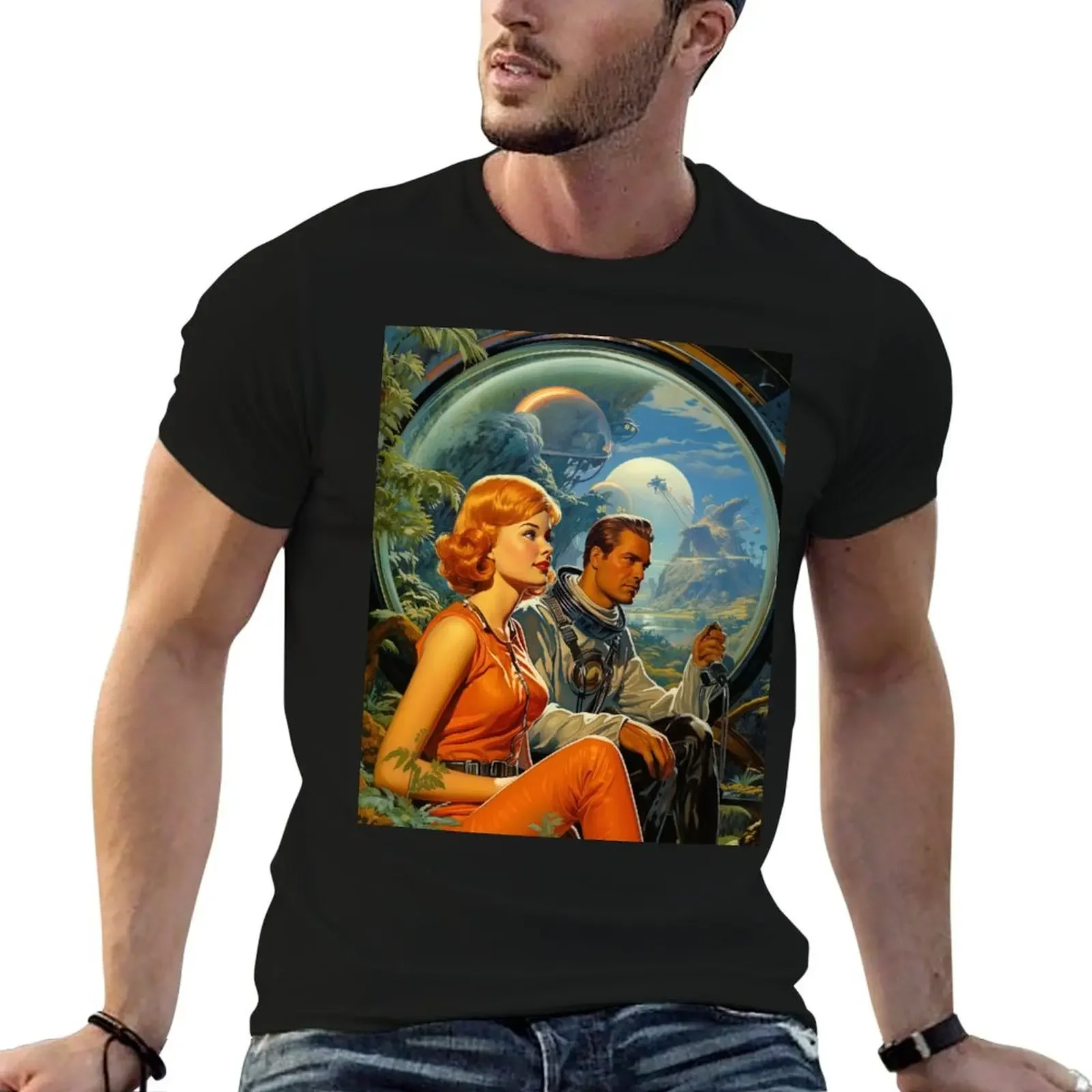 Nostalgic Futurism T-Shirt blanks summer tops Clothing men clothes