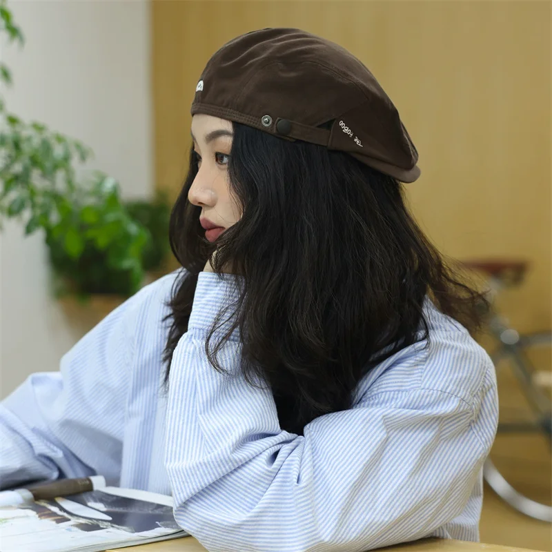 Japanese Anti Beret Female Girl Summer Versatile Painter Retro Vintage Forward Newspaper Children's Hat Cap