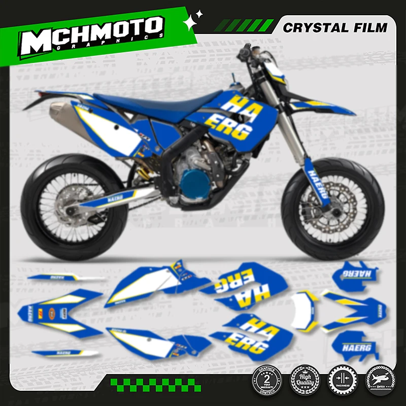 

MCHMFG для HUSABERG 2009-2012 FE390 450 570-TE250 300-FX450-FS570 пользовательские командные графические фоны, наклейки, комплект наклеек 001