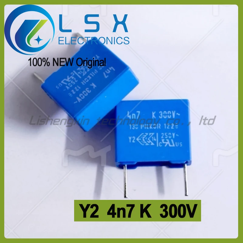 10-50pcs 4n7 K 300V Y2 MKP 4.7nF 4700pF 1000V Safety Film Capacitor